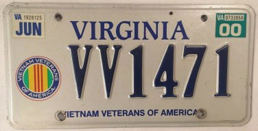 VIETNAM VETERAN license plate Military Saigon War Service Medal VVA 1471 VV