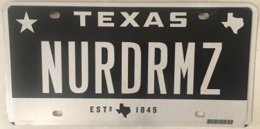 TX vanity NERD DREAM Z license plate Technology sport car computer Engineer job