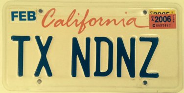 Vanity TEXAS INDIANS license plate Native American Tribe Apache Comanche Kiowa