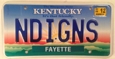 Vanity INDIGENES license plate Indian Native American Tribe Tribal Local People