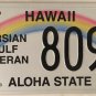 Hawaii PERSIAN GULF VETERAN license plate Operation Desert Shield Storm Kuwait