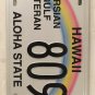 Hawaii PERSIAN GULF VETERAN license plate Operation Desert Shield Storm Kuwait