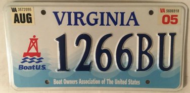BOAT OWNER license plate Lake Sea Fish ship fishing sailing motor yatch 1266 BU