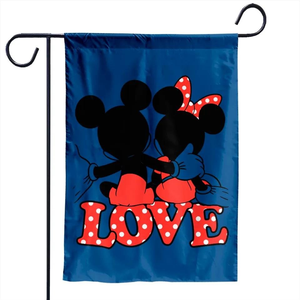 Disney Mickey And Minnie Couple Valentine Garden Flags