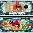 2/$1.00 IN MEMORY OF ANGRY BIRDS NOVELTY BILLS (2 Bills)