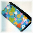Navy Blue Trim Rainbows,Clouds,Butterflies and Floral Fleece Baby Blanket