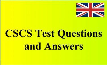 Training for successful passing UK CSCS Health & Safety test for Operatives