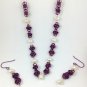Violet Niobium Chainmaille Necklace and Earrings Set