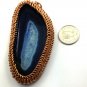 Bronze chainmaille wrapped agate pendant