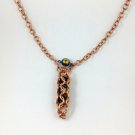 Chainmaille bronze captive beads necklace