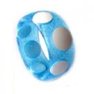 Blue Polka-Dot Bangle