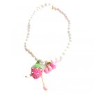 Strawberry White Bead Necklace
