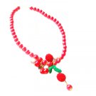 Cherry Red Bead Necklace