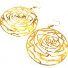 Round Rose Earrings