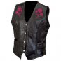 Live-Ride-Rock® Ladies' Rock Design Genuine Buffalo Leather Vest