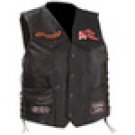 Diamond Plate™ Ladies' Rock Design Genuine Leather Vest