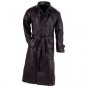 Giovanni Navarre® Italian Stone™ Design Genuine Leather Trench Coat