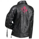 Giovanni Navarre® Ladies' Hand-Sewn Pebble Grain Genuine Buffalo Leather Jacket