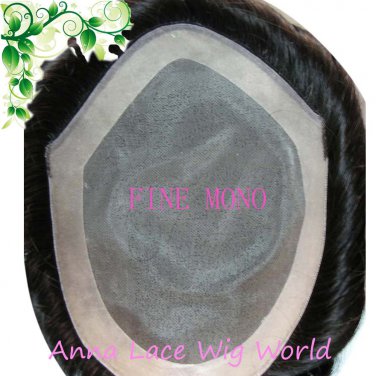 FINE MONO LARGER TOUPEE FOR MEN