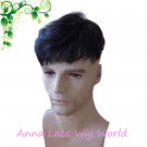 human hair fine mono toupee for men