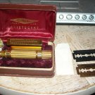 Vintage Gillette Aristocrat Razor Set with Case and Blades