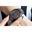 Red Crystal LED Watch "Ruby" - Waterproof, Date Display
