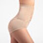 High Waist Front Busk Closure Shapewear Panties In Chinlon And Spandex