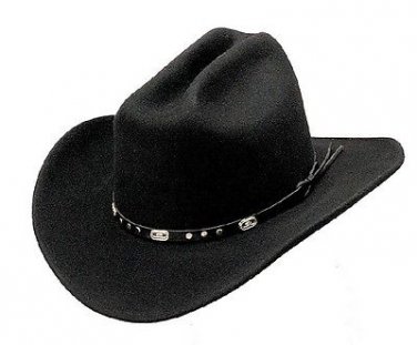 Western Express Crushable Cattleman Cowboy Hat Black Wool Rodeo - S ,M ...