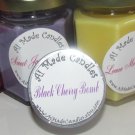 4 oz Black Cherry Bomb Travel Tin Soy Candle in Fuschia
