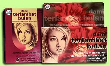 300  indonesian herb tablets Terlambat bulan for Period Pain relief