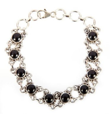 Sterling Silver Black Onyx Bracelet