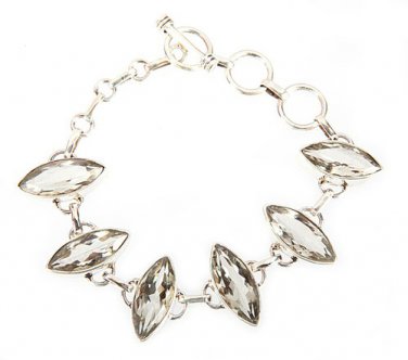 Sterling Silver Green Amethyst Bracelet