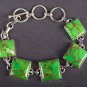 Sterling Silver Green Copper Turquoise Bracelet