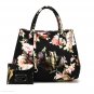 Floral Bag Summer Black Purse for Women High Quality Purses Black Tote