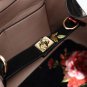 Floral Bag Summer Black Purse for Women High Quality Purses Black Tote