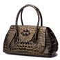 Genuine Leather Bags Embossed Crocodile Pattern High Quality Black Handbags