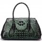 Genuine Leather Bags Embossed Crocodile Pattern High Quality Black Handbags