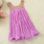 Free Shipping Red Tutu Dress Whimsical Princess Dress Summer Red Dress with Golden Peter Pan Collar