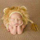 Crochet Lion Hats Furry Props for Newborn Baby Boys Photography Props