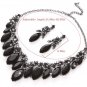 Marquise Cut AB Crystal Bridal Jewelry Sets for Women Party Wedding Necklace Drop Earring Crystals
