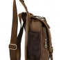 Brown Canvas Leather Packs for Men Durable Military Postman Thick Canvas Bags
