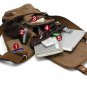 Brown Canvas Leather Packs for Men Durable Military Postman Thick Canvas Bags