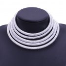 New Fashion Kim Kardashian Silver Choker Necklace 38cm Rope Collar Statement Necklace Jewelry