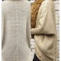 Buy Brown Beige Cardigan with Removable Fur Scarf Wool Sweater Size L, XL Cardigan