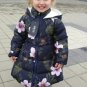 Buy Thick and Warm Navy Blue Winter Coats Printed Floral Hooded Blue Parkas for Infant Girls