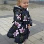 Buy Thick and Warm Navy Blue Winter Coats Printed Floral Hooded Blue Parkas for Infant Girls