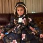Buy Thick and Warm Navy Blue Winter Coats Printed Floral Hooded Blue Parkas for Infant Girls
