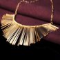 Multi-layer Golden Bib Necklace Tassel Bib Necklace Statement Bijoux Collier Jewelry