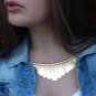 Multi-layer Golden Bib Necklace Tassel Bib Necklace Statement Bijoux Collier Jewelry