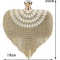 Luxury Bridal Evening Golden Clutch Vintage Pearl Rhinestone Tassel Shoulder Bag